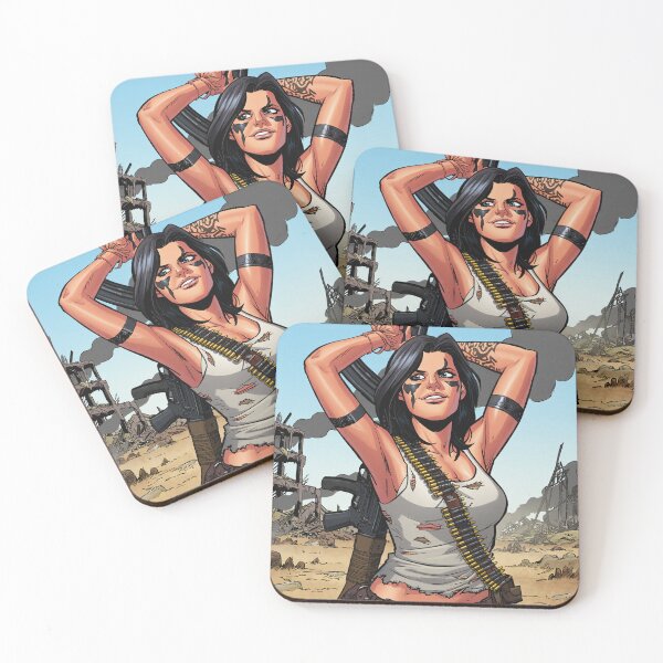 Item preview, Post Apocalyptic warrior woman resting after battle designed and sold by Vintage Designs +.