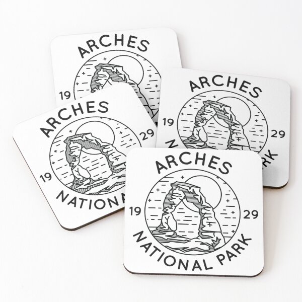 Item preview, Arches National Park Cool Black Line Art Outdoor Graphic designed and sold by Georgidy.