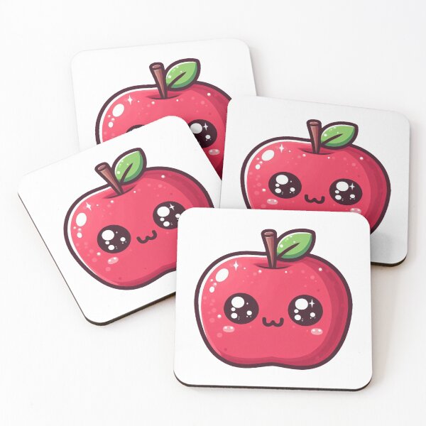 Item preview, Kawaii Apple – Cute Fruit Cartoon Illustration designed and sold by SketchOnScreen.