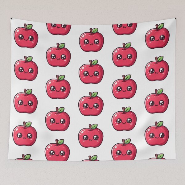 Item preview, Kawaii Apple – Cute Fruit Cartoon Illustration designed and sold by SketchOnScreen.