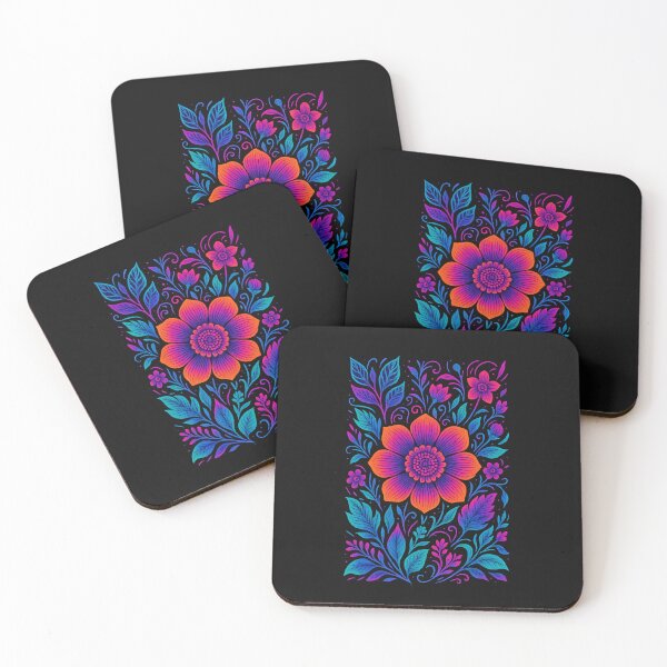 Item preview, Neon Bloom: Botanical Psychedelia Cyberpunk designed and sold by 404ErrorVibes.