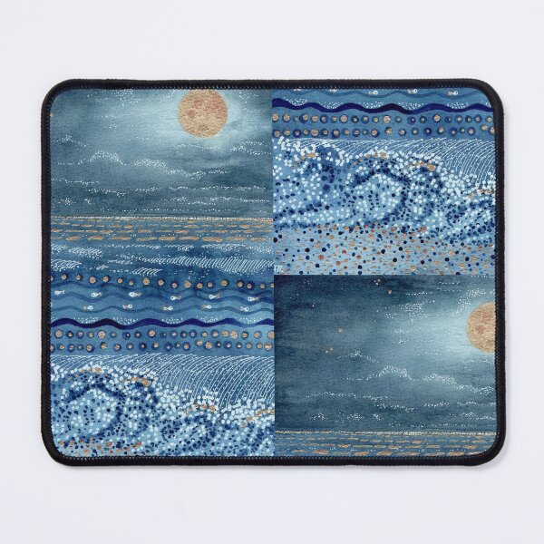 Item preview, Sturgeon Full Moon Reflections Abstract Painting designed and sold by Tezoodle Art.