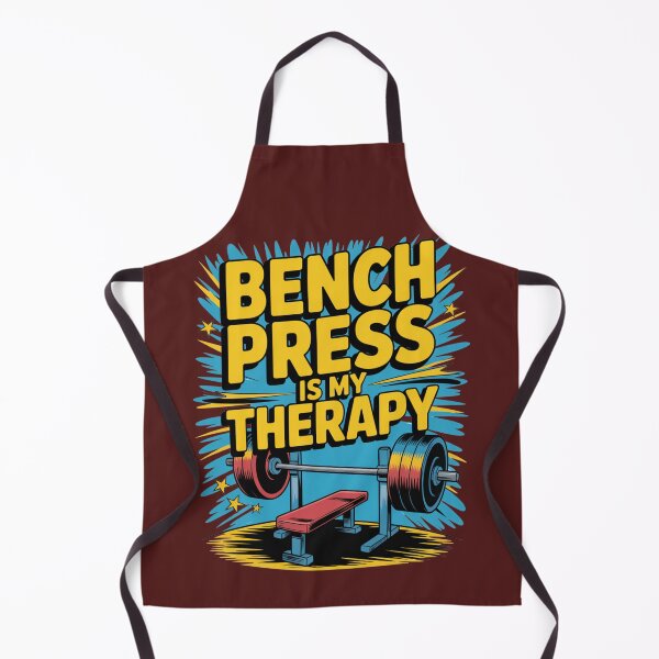 Item preview, Bench Press Therapy – Cartoon Gym Humor designed and sold by GENX-AUTISM-DAD.