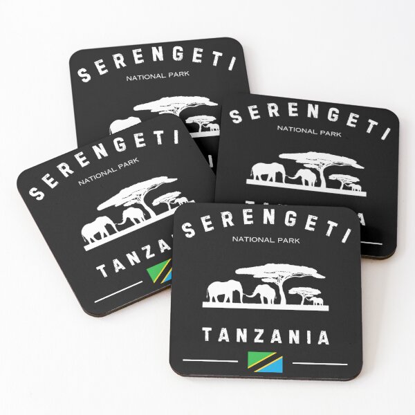Item preview, Serengeti National Park Tanzania Flag Safari Elephants designed and sold by Georgidy.