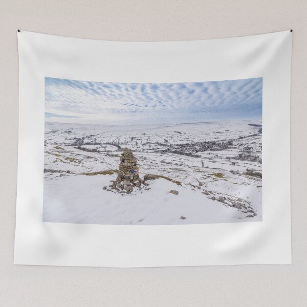 Item preview, Cairn on Fremington in Swaledale in the snow designed and sold by Andrew Fletcher Photography.