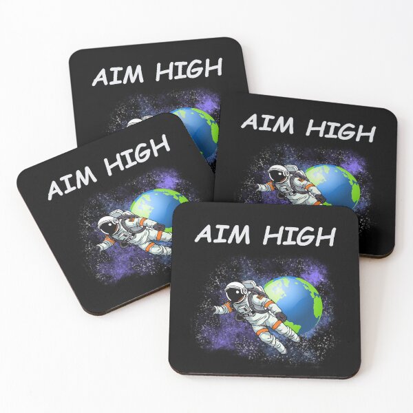 Item preview, Aim High Astronaut in Space with Earth designed and sold by Mix Mood.