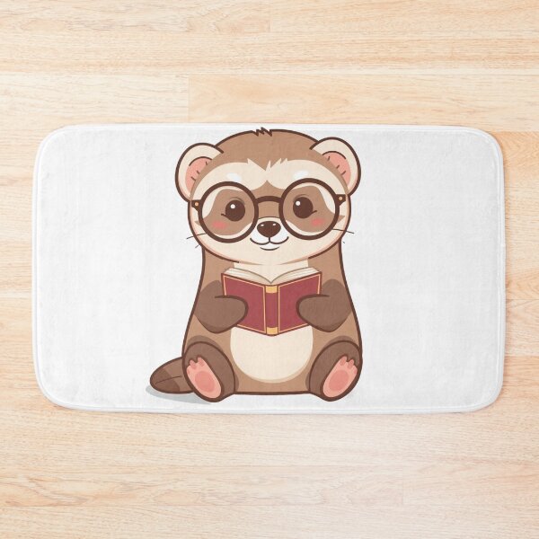Item preview, Smart Ferret with Glasses – Cute Bookworm Animal Design for Readers designed and sold by AnimalStudios.