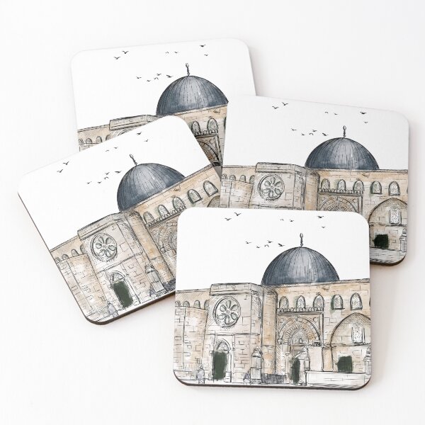 Item preview, Al-Aqsa Mosque Sketch – Islamic Architecture Art designed and sold by Arteva Stories.