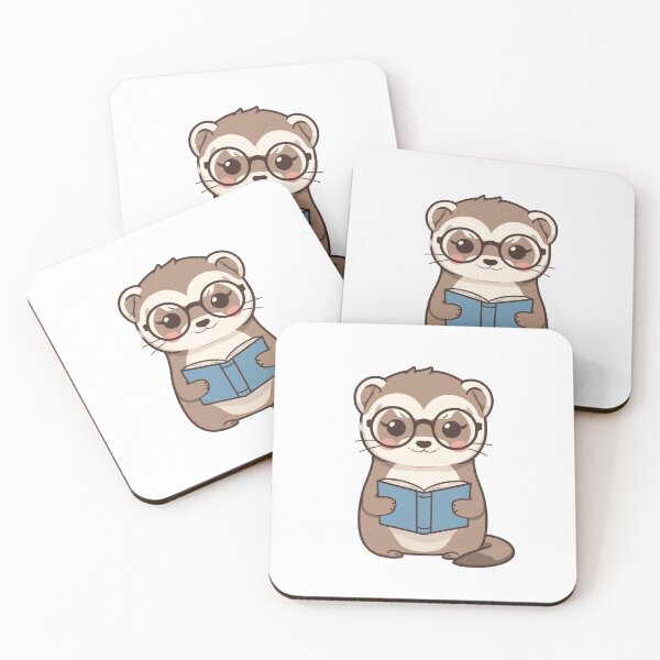 Item preview, Smart Ferret with Glasses – Cute Bookworm Animal Design for Readers designed and sold by AnimalStudios.