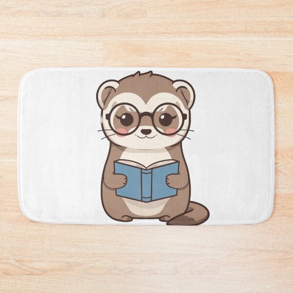 Item preview, Smart Ferret with Glasses – Cute Bookworm Animal Design for Readers designed and sold by AnimalStudios.