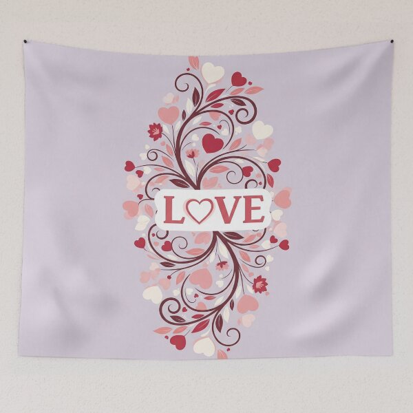 Item preview, Floral Vine with Love Heart Motif designed and sold by Owcomm.
