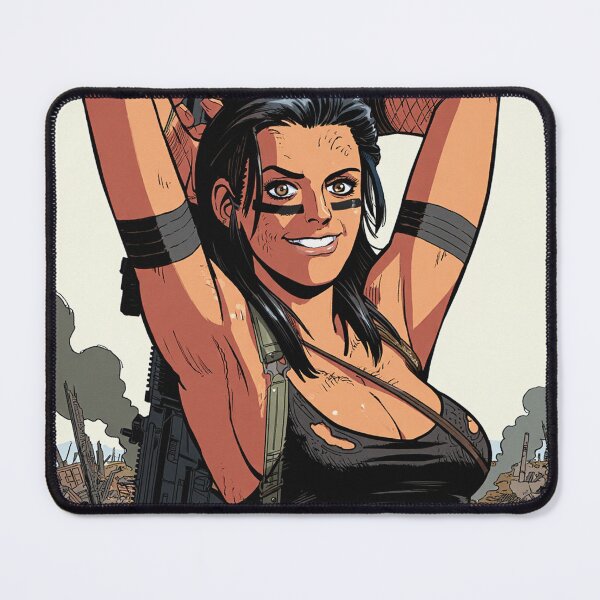Item preview, Post Apocalyptic warrior woman resting after battle designed and sold by Vintage Designs +.