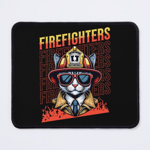 Item preview, Cool firefighter cat designed and sold by ReneMM.