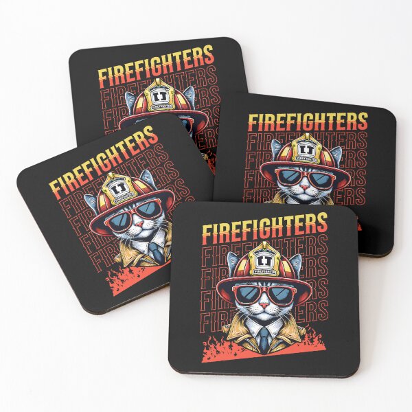 Item preview, Cool firefighter cat designed and sold by ReneMM.