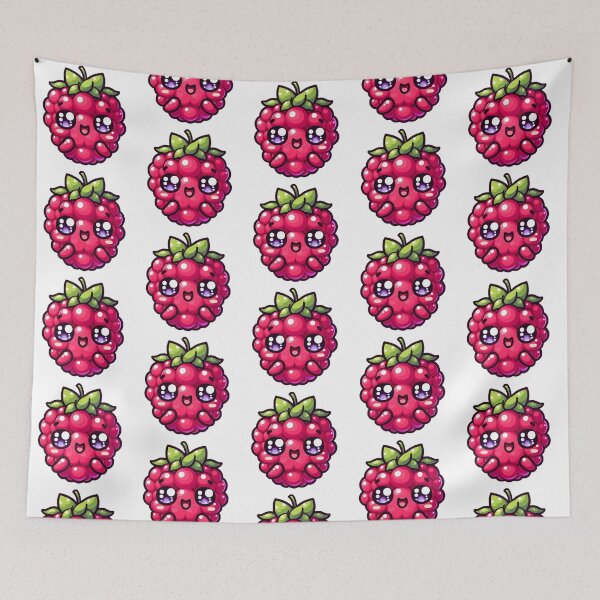 Item preview, Raspberry Dreams – Cute Kawaii Berry with a Sweet Smile designed and sold by SketchOnScreen.