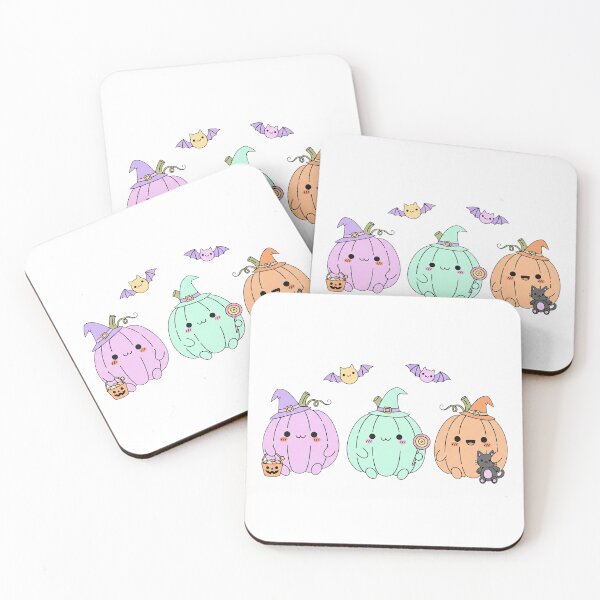 Item preview, Cute Kawaii Pastel Witch Pumpkins designed and sold by istoriadesign.