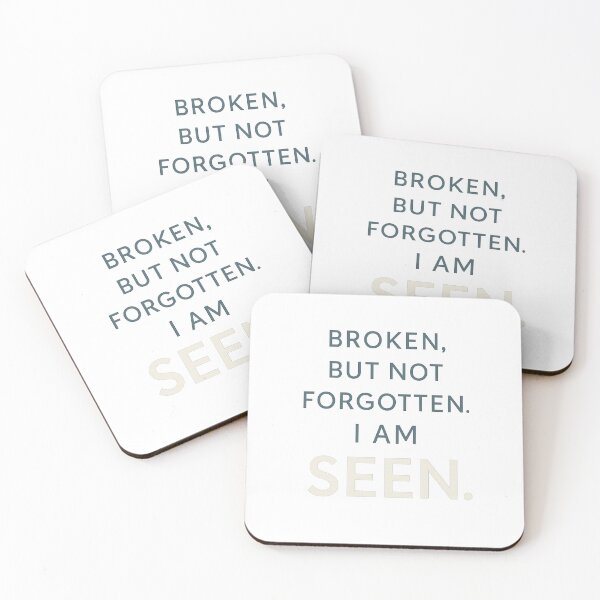 Item preview, Broken But Not Forgotten - I Am Seen | Psalm 34:18 Affirmation designed and sold by allgrabs.