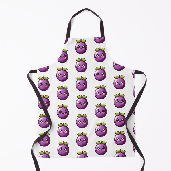 Item preview, Plum Cutie – Adorable Kawaii Fruit with a Sweet Smile designed and sold by SketchOnScreen.