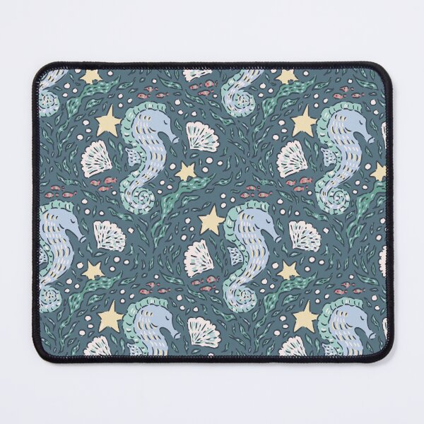 Item preview, Whimsical Seahorse Pattern – Ocean-Inspired Underwater Illustration designed and sold by AniaMartaArt.
