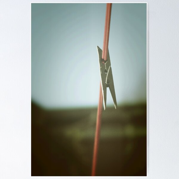 Lo-Fi Clothes Peg on Line Poster