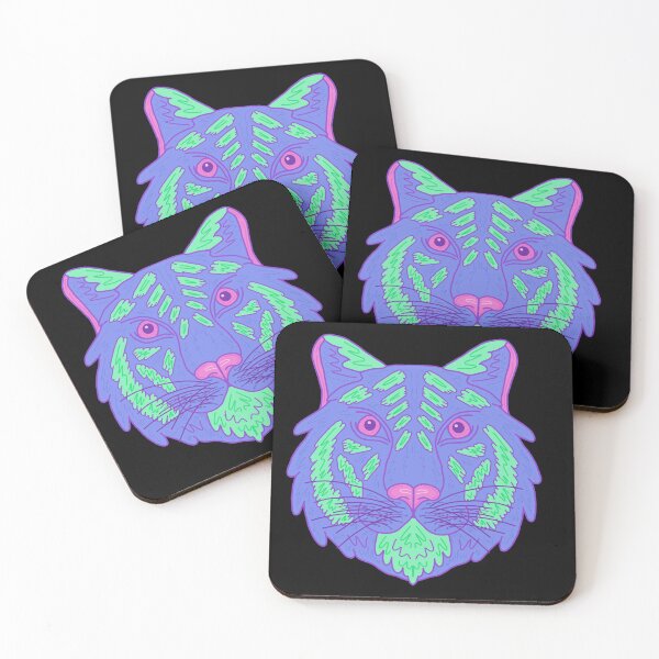 Item preview, Neon vibrant tiger face  designed and sold by Bugbotherer30.