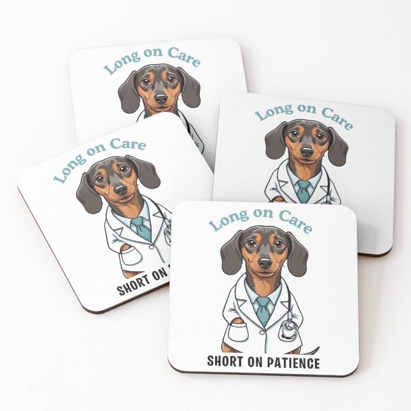 Item preview, Funny Dachshund Portrait  - Comic Doctor Gift  -  Goofy Dog & Cat Owner Gifts – Humor Pet Lover Design  designed and sold by KoraTalks.