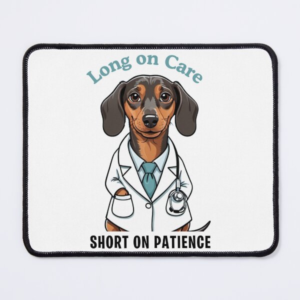 Item preview, Funny Dachshund Portrait - Comic Doctor Gift - Goofy Dog & Cat Owner Gifts – Humor Pet Lover Design designed and sold by KoraTalks.