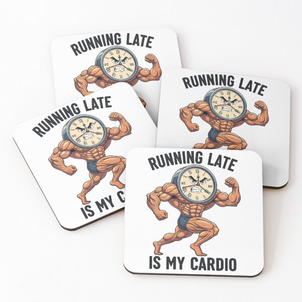 Aperçu de l'œuvre Être en retard est mon cardio créée et vendue par FormulaChell.