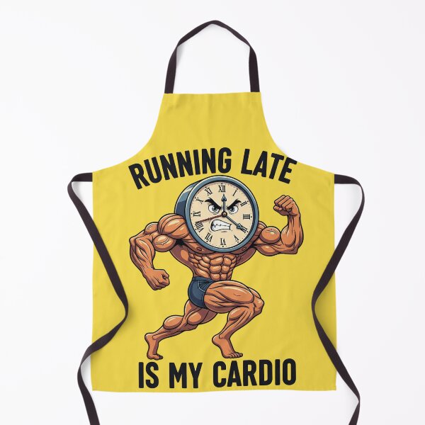 Aperçu de l'œuvre Être en retard est mon cardio créée et vendue par FormulaChell.