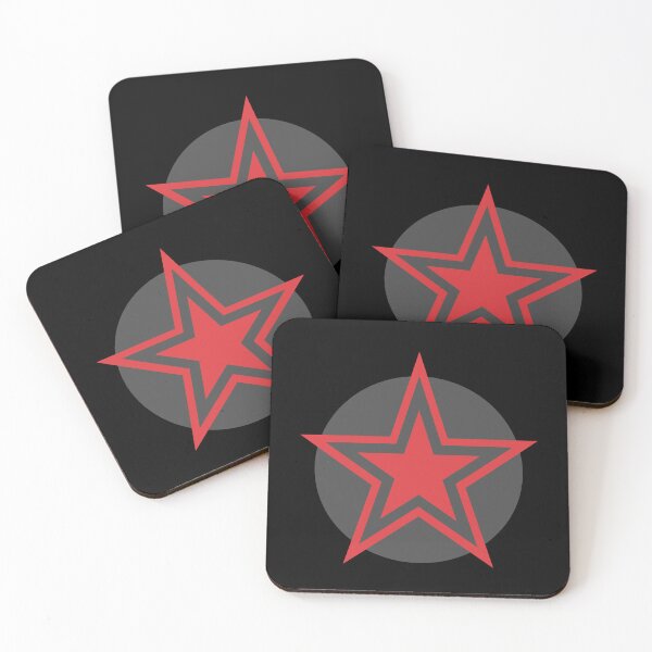 Item preview, Red Star with Grey Circle designed and sold by Jeallan Designs.