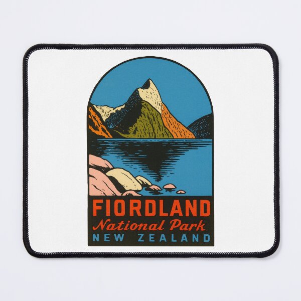 Item preview, Fiordland National Park Vintage Style Decal designed and sold by Decal Mania.