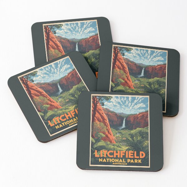 Item preview, A Vintage Illustration of Litchfield National Park - Australia designed and sold by GoodOldVintage.