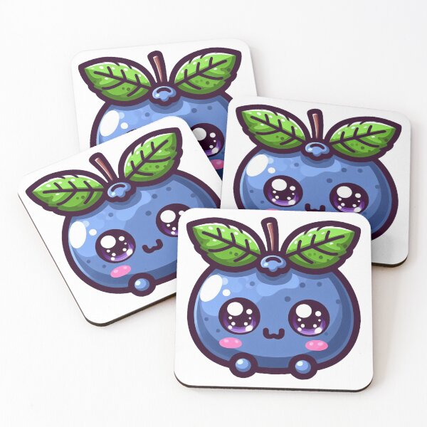 Item preview, Cute Kawaii Blueberry – Adorable Fruit Character Illustration designed and sold by SketchOnScreen.