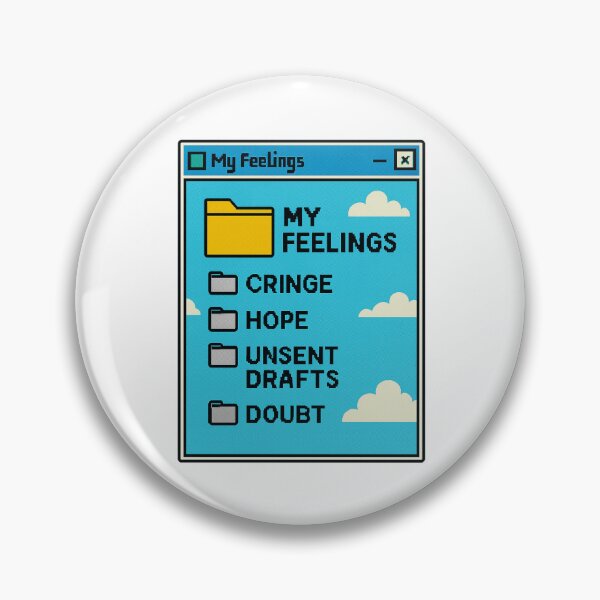 Item preview, My Feelings Folder – Retro UI Art designed and sold by Need-Foal.