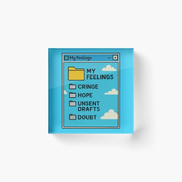 Item preview, My Feelings Folder – Retro UI Art designed and sold by Need-Foal.