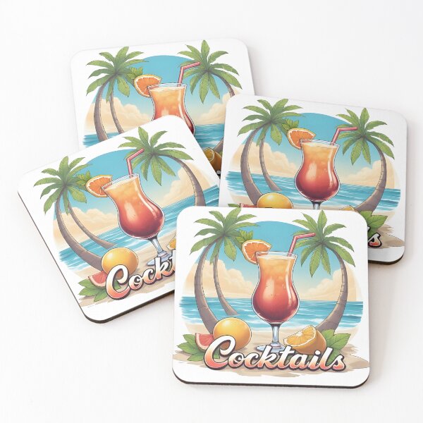 Item preview, Tropical Cocktails Paradise – Summer Beach Drink Design designed and sold by NUMBER FOUR.