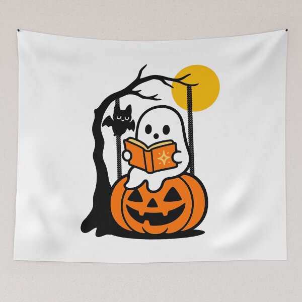 Item preview, Hanging ghost Halloween Costume Ghost Reading Book  designed and sold by Sasikharn.