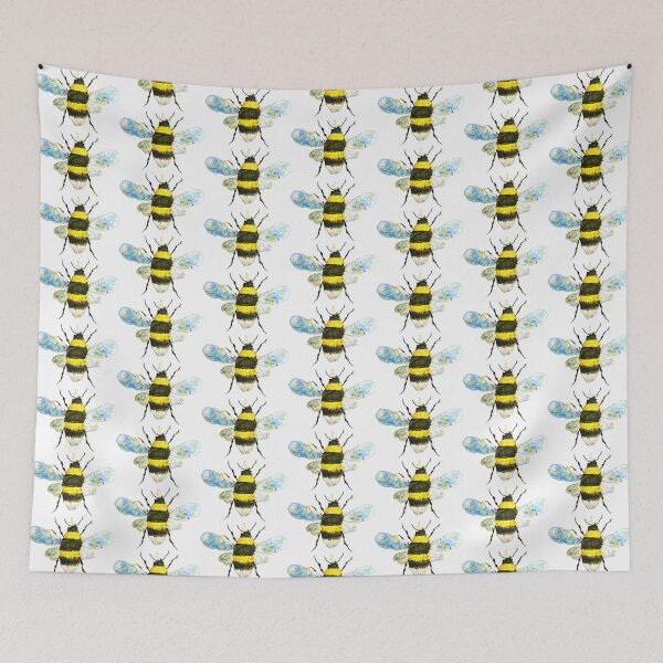 Item preview, Watercolor Bumblebee Illustration – Nature & Wildflower Art designed and sold by Monika Howarth.