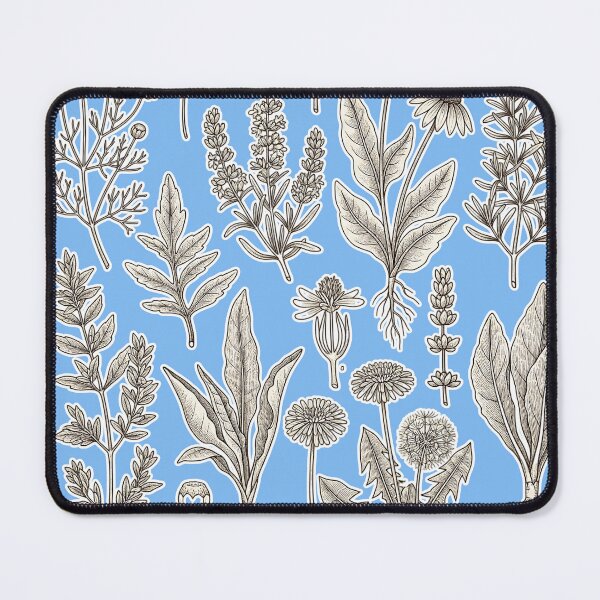 Item preview, Botanical Pattern of Medicinal Herbs with Vintage Engraving designed and sold by karina360.