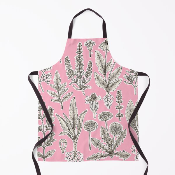 Item preview, Botanical Pattern of Medicinal Herbs with Vintage Engraving designed and sold by Karina Creative Studio.