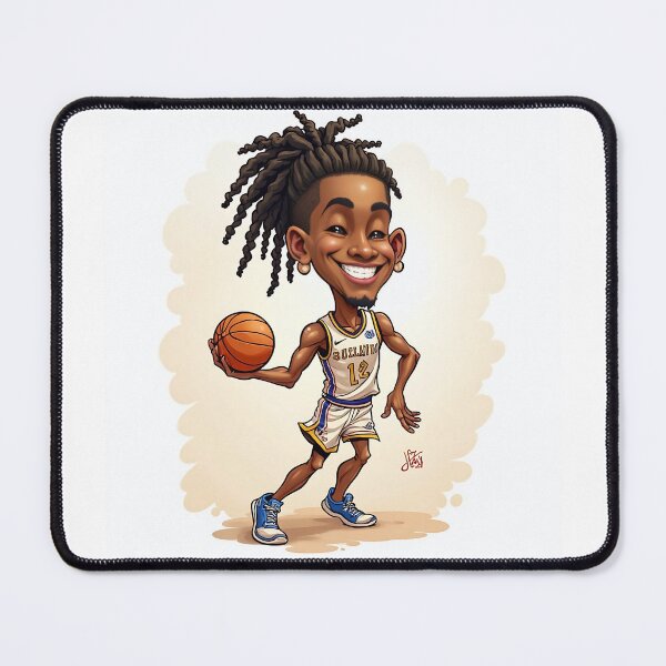 Item preview, Ja Morant Caricature with Basketball designed and sold by ChicChikCraze.