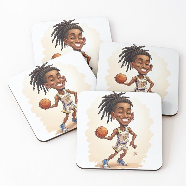 Item preview, Ja Morant Caricature with Basketball designed and sold by ChicChikCraze.