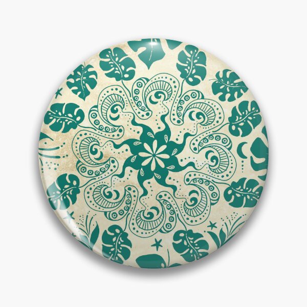 Item preview, emerald green monstera mandala designed and sold by kobyakov.