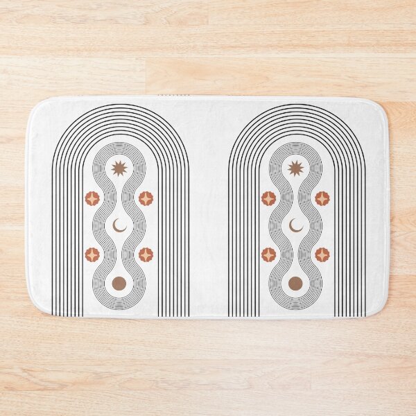 Item preview, Celestial Elements with Arched Line Geometry Print designed and sold by NiceDigital.