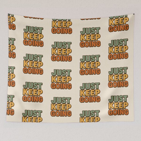 Item preview, Motivational Retro Typography – Just Keep Going designed and sold by BloomOfDesign.
