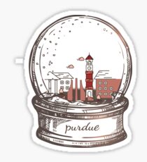 Purdue Snow Globe Sticker