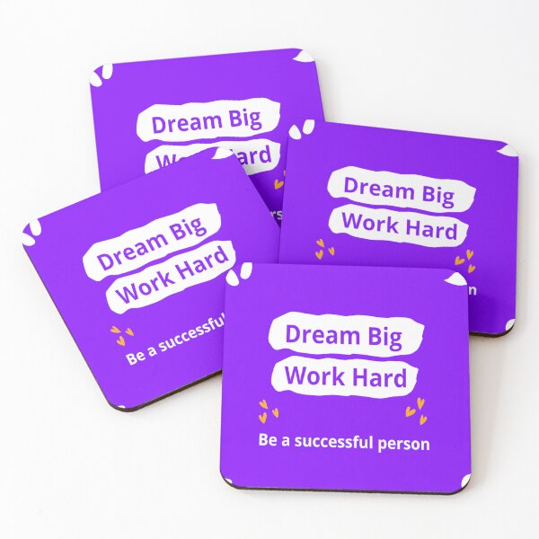 Item preview, Dream Big Work Hard – Printable Purple Wall Art designed and sold by olafdesign05.