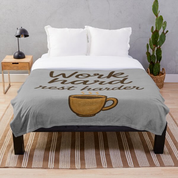 Item preview, Trabaja duro, descansa más duro: diseño tipográfico de taza de café dibujado a mano designed and sold by ArthUpscale.
