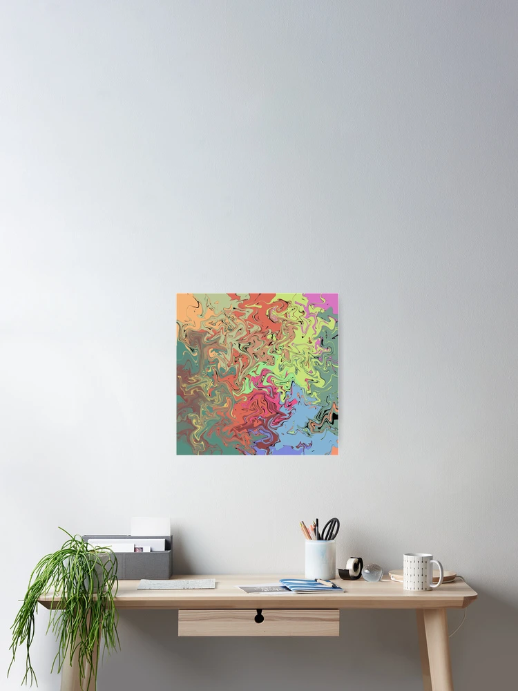 Thumbnail 2 of 3, Poster, Fall Abstract pattern designed and sold by Lines-dots.