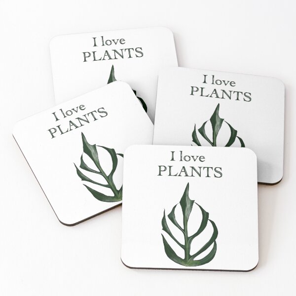 Item preview, I love plants with monstera burle Marx flame leaf designed and sold by creativevandal.